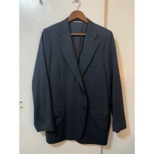 SOLD CANALI Navy Blue Wool 2 Button Blazer Jacket Size 40